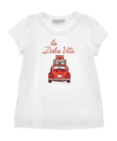 Monnalisa Graphic-print T-shirt In White