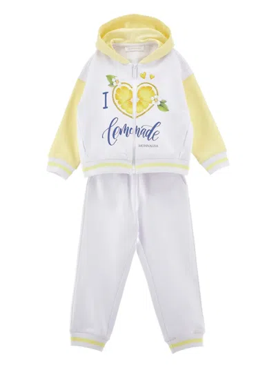 Monnalisa Kids' Graphic-print Tracksuit In Gray