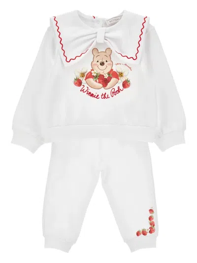 Monnalisa Babies' Graphic-print Tracksuit In White