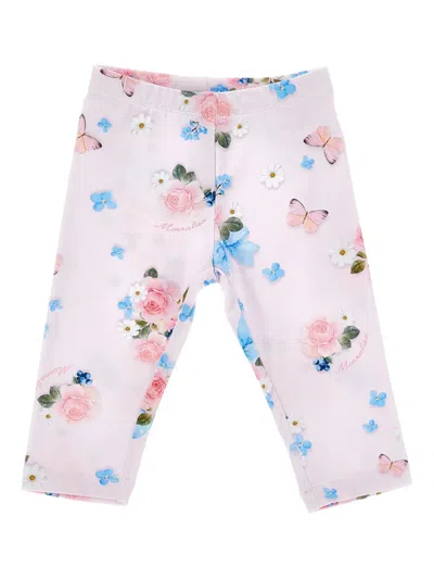 Monnalisa Babies' Graphic-print Trousers In Purple