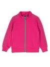 Monnalisa Graphic-print Zip-up Cardigan In Pink