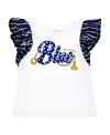 Monnalisa Graphic Ruffle-sleeve T-shirt In White