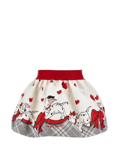 Monnalisa Babies' Graphic-print Flared Skirt In Multi