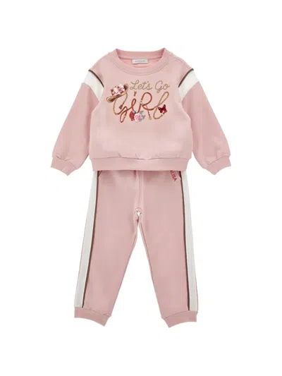 Monnalisa Kids' Graphic-print Tracksuit In Pink
