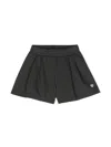 Monnalisa Logo-plaque Shorts In Grey