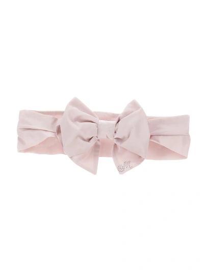 Monnalisa Kids'   Hair Band With Bow In Rosa Fairy Tale