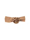 Monnalisa Hair Band With Rose In Caramel
