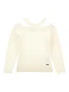 Monnalisa Halterneck Sweater In Neutral