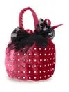 Monnalisa Velvet Handbag In Fuchsia