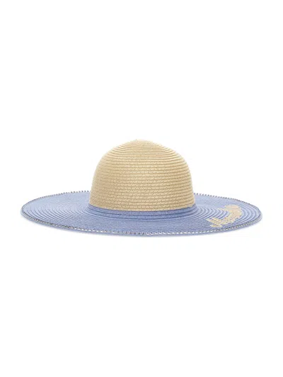 Monnalisa Kids'   Hat With Chain In Light Blue
