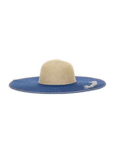 Monnalisa Kids'   Hat With Chain In Navy Blue