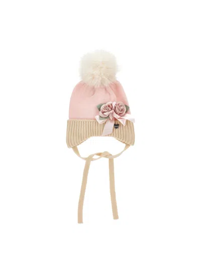 Monnalisa Babies'   Hat With Tiger Mix In Brown