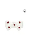 Monnalisa Headband With Bow And Roses In White