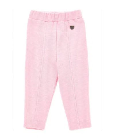 Monnalisa Heart-appliqué Track Pants In Pink