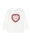 Monnalisa Heart-appliqué Cotton T-shirt In White