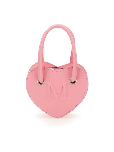 Monnalisa Babies'   Heart Bag In Bright Peach Pink