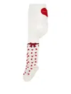 Monnalisa Heart-bow Tights In White