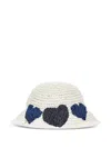 Monnalisa Heart-detail Bucket Hat In White