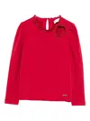 Monnalisa Heart-detail Ruffled Top In Red