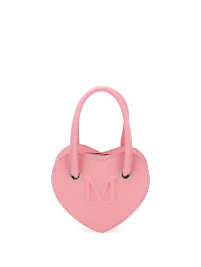 Monnalisa Heart Embossed Bag In Pink