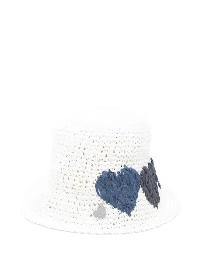 Monnalisa Kids' Heart Hat In White