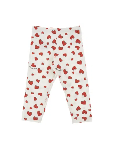 Monnalisa Babies'  Heart Leggings In Red
