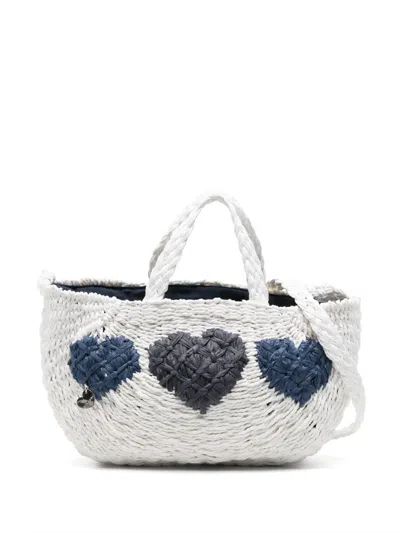 Monnalisa Kids' Heart-motif Cross Body Bag In White