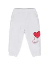 Monnalisa Heart-patch Jersey Track Pants In Grey