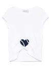 Monnalisa Heart-patch T-shirt In White