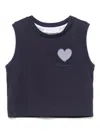Monnalisa Tanktop Mit Herz-patch In Blau