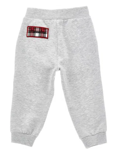Monnalisa Kids' Heart-patch Trousers In Gray