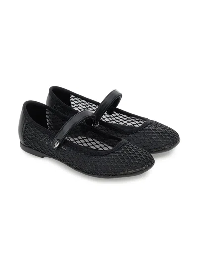 Monnalisa Kids' Heart-plaque Mesh Ballet Flats In Multi