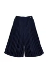Monnalisa Heart Pleated Trousers In Blue