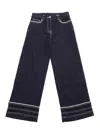 Monnalisa Heart Pockets Jeans In Blue