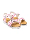 Monnalisa Sandal With Heart Print In White