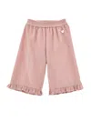 Monnalisa Heart Ruffle Trousers In Pink