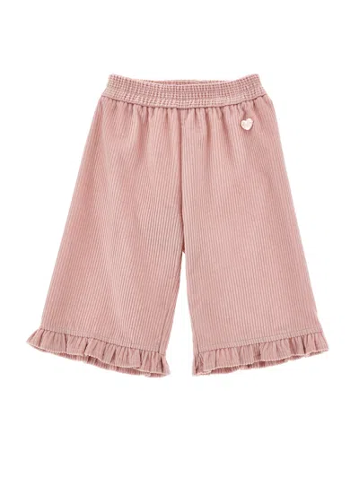 Monnalisa Kids'   Heart Ruffle Trousers In Pink