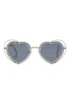 Monnalisa Heart Shape-frame Sunglasses In Silver