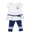 Monnalisa Set Aus Top Und Leggings Aus Baumwoll-jersey