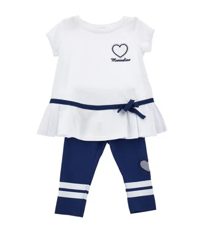 MONNALISA HEART T-SHIRT AND LEGGINGS SET