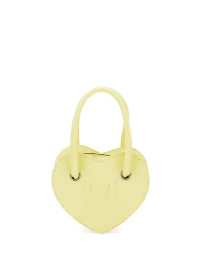 Monnalisa Kids' Heart Top-handle Bag In Yellow