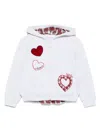 Monnalisa Heart-motif Hoodie In Grey