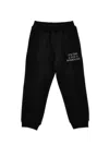 Monnalisa Heavyweight Fleece Joggers With Rhinestones In Black