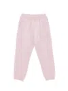 Monnalisa Heavyweight Fleece Joggers With Rhinestones In Onion Couture