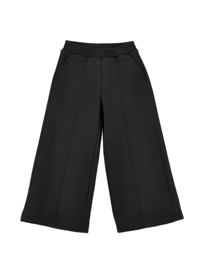 Monnalisa Kids'   Heavyweight Fleece Trousers In Black