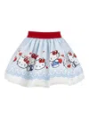 Monnalisa Hello Kitty Print Skirt In Multi
