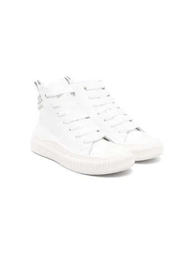Monnalisa Kids' High-top Sneakers In White