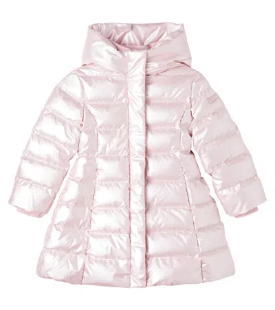 Monnalisa Kids' Hooded Down Jacket In Pink