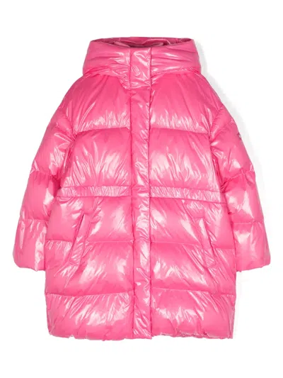 Monnalisa Kids' Hooded Padded Coat In Pink