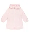Monnalisa Hooded Padded Coat In Rosa Antico